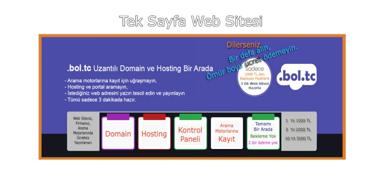 Tek Sayfalık Web Hosting ve Kurulumu